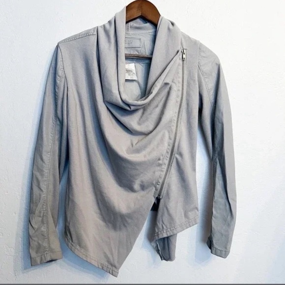 Blank NYC Faux Leather Cotton Moto Jacket Zip Stretch XS​ - Picture 1 of 9